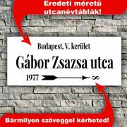 Egyedi utcanév tábla - fém változat